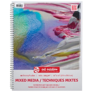 Talens Art Creation Mixed Media Paper Pad 98lb 40 Sheets 11"x14"