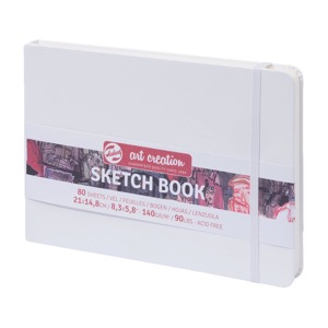 Royal Talens – Art Creation Hardback Sketchbook – 80 Sheets – 21x14.8cm -  Red