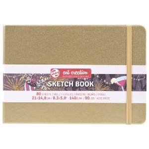 Talens Art Creation Sketchbook 80 Sheets 8.3"x5.8" White Gold