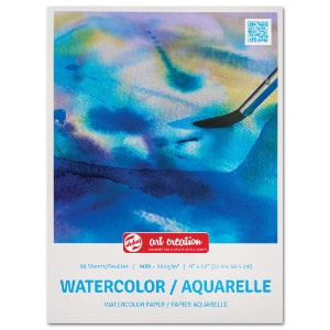 Talens Art Creation Watercolor Paper Pad 90lb 15 Sheets 9"x12"