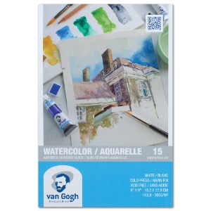 Van Gogh Watercolor Paper Block 140lb 15 Sheets 6"x9" CP