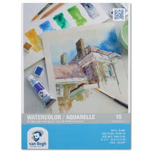 Van Gogh Watercolor Paper Block 140lb 15 Sheets 9"x12" CP