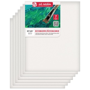 Talens Art Creation Economy Cotton Stretched Canvas 7 Pack 11"x14"