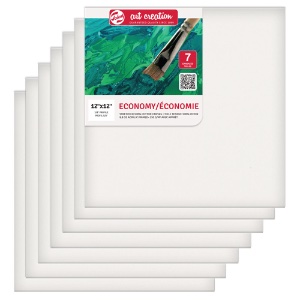 Talens Art Creation Economy Cotton Stretched Canvas 7 Pack 12"x12"