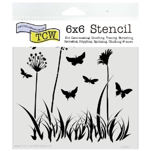 The Crafter's Workshop Stencil 6"x6" Butterfly Meadow