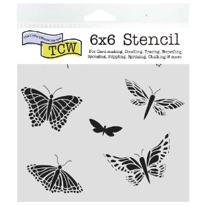 The Crafter's Workshop Designs By Jamie Stencil 6"x6" Mariposas