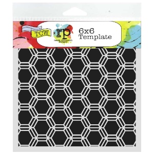 The Crafter's Workshop Ronda Palazzari Designs Stencil 6"x6" Honeycomb