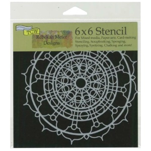 CRAFT STENCIL 6x6 CORONET WREATH