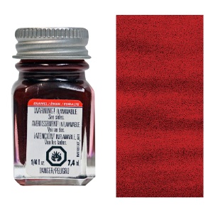 Testors Enamel Paint 0.25oz Red Metal Flake