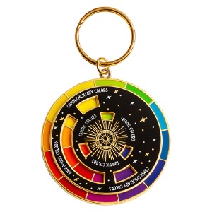 The Gray Muse Keychain Color Wheel Spinner Black/Gold