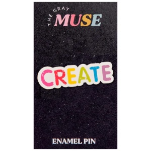 The Gray Muse Enamel Pin Create Rainbow