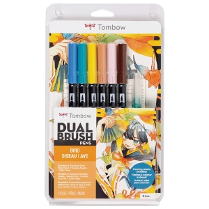Tombow Dual Brush Pen Manga Illustration 10 Set Bird