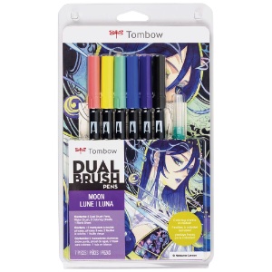 Tombow Dual Brush Pen Manga Illustration 10 Set Moon