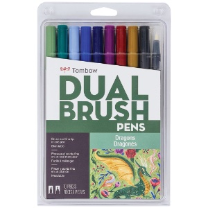 Tombow Dual Brush Pen 10 Set Dragons