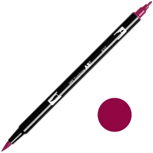 Tombow Dual Brush Pen 837 Wine Red