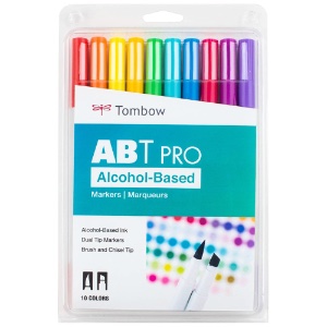 Tombow ABT PRO Alcohol Marker 10 Pack Bright Palette