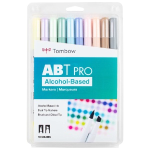 Tombow ABT PRO Alcohol Marker 10 Pack Pastel Palette