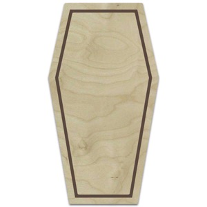 Trekell Floater Wood Panel Coffin