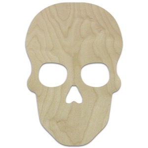 Trekell Block Wood Panel Skull
