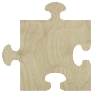 Trekell Wooden Panel 8"x8" Puzzle Piece