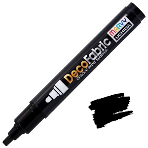 Marvy Uchida DecoFabric Opaque Paint Marker Black