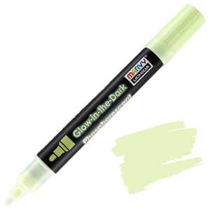 Marvy Uchida DecoFabric Opaque Paint Marker Glow In The Dark Green