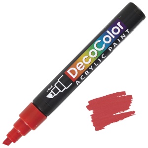 Marvy Uchida DecoColor Acrylic Marker Chisel Red