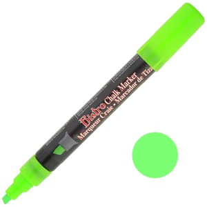 Marvy Uchida Bistro Chalk Marker Chisel Fluorescent Green