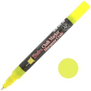 Marvy Uchida Bistro Chalk Marker Extra Fine Fluorescent Yellow