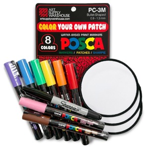 Posca Color Your Own Patch 8 Color Marker Set