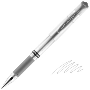 Zebra bLen White Retractable Gel Pen 0.7mm Black