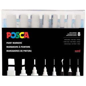 Posca Acrylic Paint Marker Sets 8-Color PC-5M Medium Monotone Set