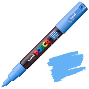 Uni POSCA PC-1M Acrylic Paint Marker Extra Fine 0.7mm Sky Blue
