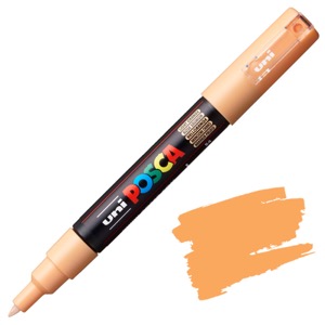 Uni POSCA PC-1M Acrylic Paint Marker Extra Fine 0.7mm Light Orange