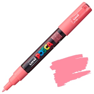 Uni POSCA PC-1M Acrylic Paint Marker Extra Fine 0.7mm Coral Pink