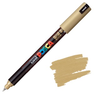 Uni POSCA PC-1MR Metal Tip Acrylic Paint Marker 0.7mm Gold