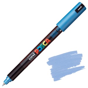 Uni POSCA PC-1MR Metal Tip Acrylic Paint Marker 0.7mm Metallic Blue