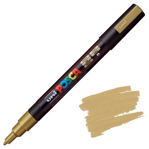 Uni POSCA PC-3M Acrylic Paint Marker Fine Bullet 1.3mm Gold