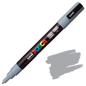 Uni POSCA PC-3M Acrylic Paint Marker Fine Bullet 1.3mm Grey