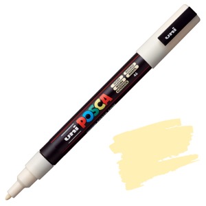 Uni POSCA PC-3M Acrylic Paint Marker Fine Bullet 1.3mm Ivory