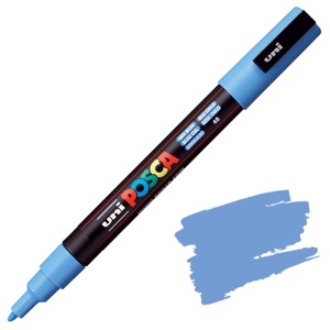 Uni POSCA PC-3M Acrylic Paint Marker Fine Bullet 1.3mm Sky Blue