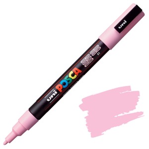Uni POSCA PC-3M Acrylic Paint Marker Fine Bullet 1.3mm Light Pink