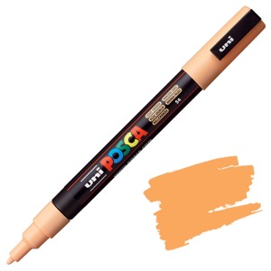 Uni POSCA PC-3M Acrylic Paint Marker Fine Bullet 1.3mm Light Orange