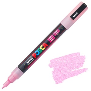 Uni POSCA PC-3M Acrylic Paint Marker Fine Bullet 1.3mm Glitter Pink