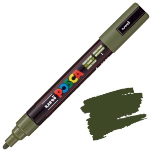 Uni POSCA PC-5M Acrylic Paint Marker Medium Bullet 2.5mm Khaki Green