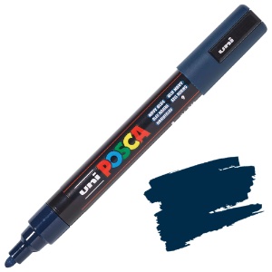 Uni POSCA PC-5M Acrylic Paint Marker Medium Bullet 2.5mm Navy Blue