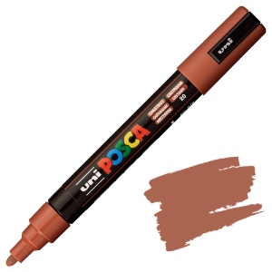 Uni POSCA PC-5M Acrylic Paint Marker Medium Bullet 2.5mm Chestnut