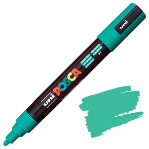Uni POSCA PC-5M Acrylic Paint Marker Medium Bullet 2.5mm Emerald Green