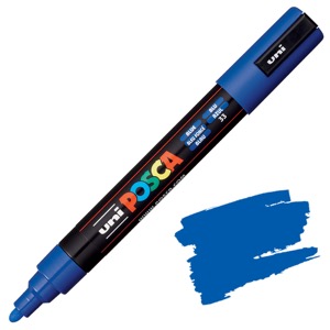 Uni POSCA PC-5M Acrylic Paint Marker Medium Bullet 2.5mm Blue