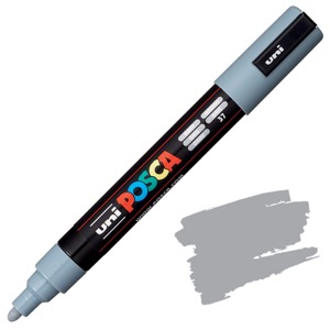 Uni POSCA PC-5M Acrylic Paint Marker Medium Bullet 2.5mm Grey
